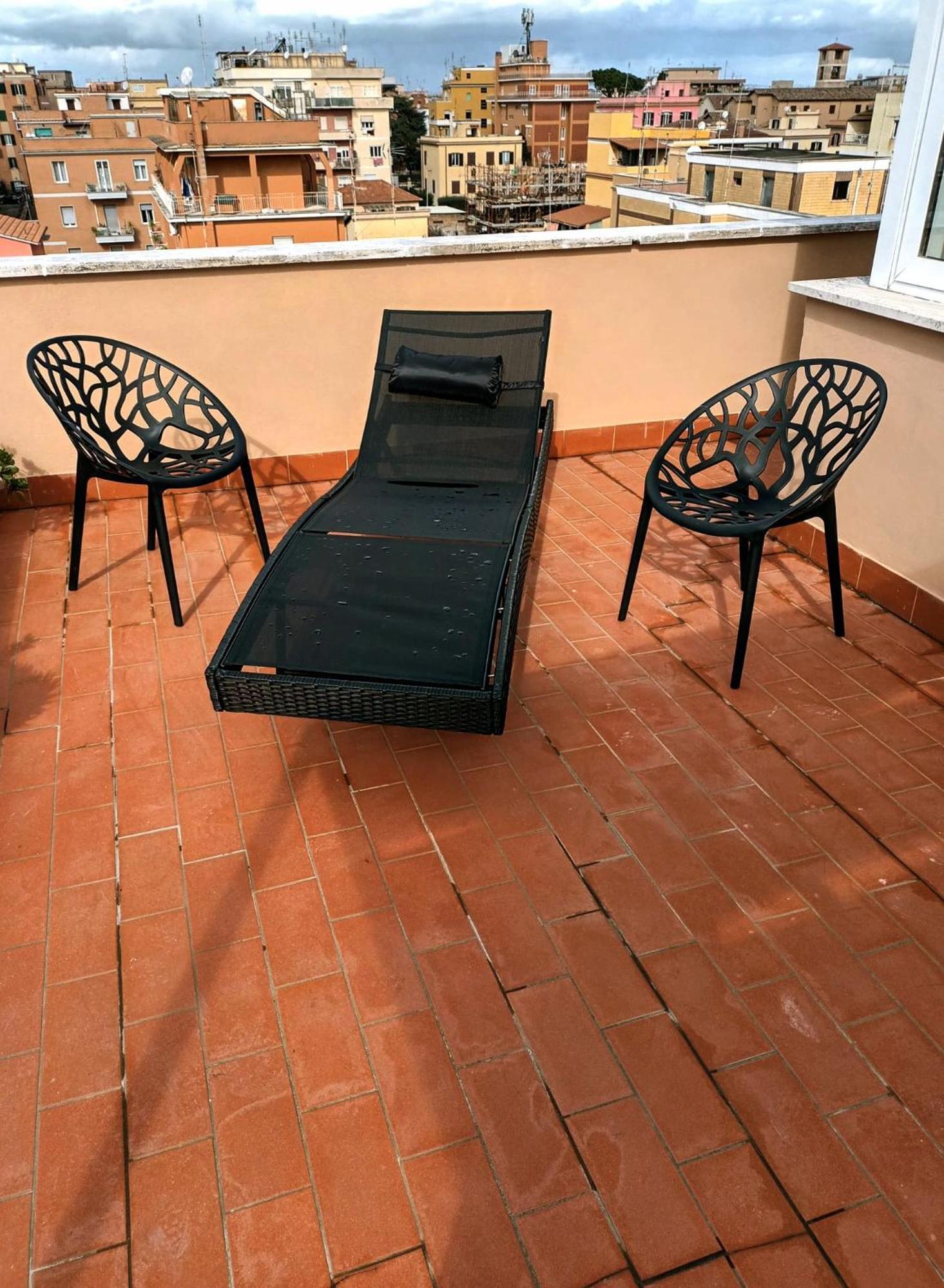 Casetta Sole, Superattico Con Terrazzo Vicino San Pietro, New Roma Phòng bức ảnh